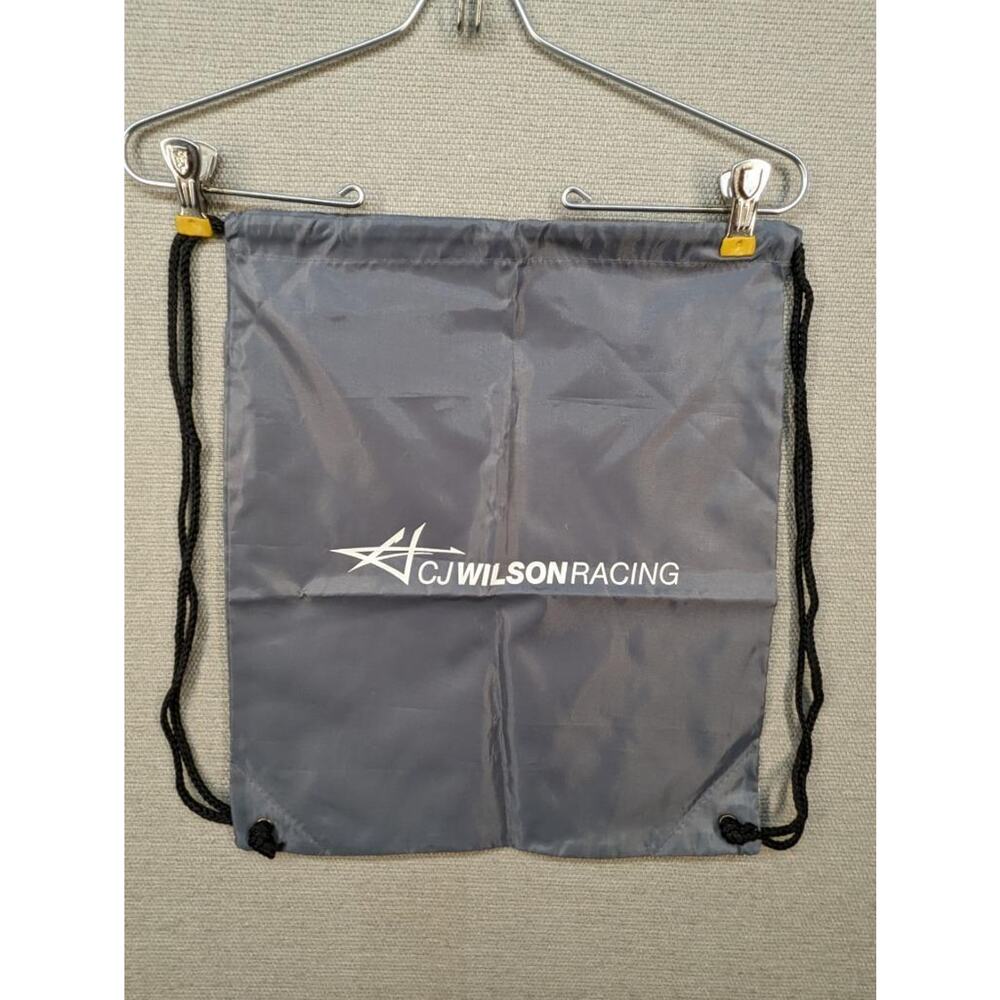 CJ Wilson Racing Backpack Cinch Sack Gray -0224